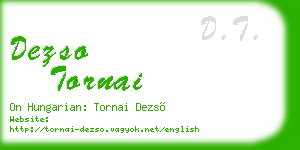 dezso tornai business card